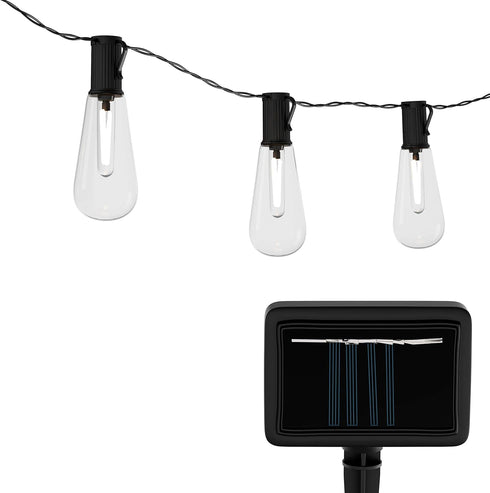 Pure Garden 50-LG1090 Outdoor String Solar Powered Traditional Hanging Lighting with Vintage-Style Bulbs for Patio, Backyard, Garden, Events, Clea...