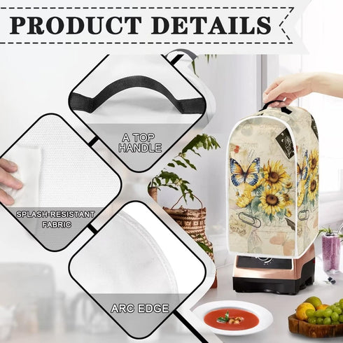 Blender Cover Kitchen Appliance Cover Anti Fingerprint Dust Protection Washable Coffee Machine Cover Food Processor Dust Cover Stand Mixer Cover w...