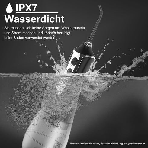 Water Dental Flosser Cordless for Teeth Cleaning Water Pick - Dental Oral Irrigator Braces Care Portable Rechargeable IPX7 Waterproof Powerful Bat...