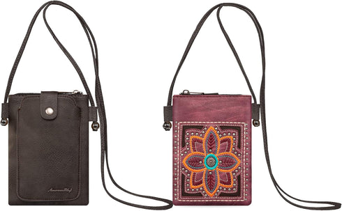 Montana West Crossbody Phone Purse for Women Western Designer Handbag with Strap...