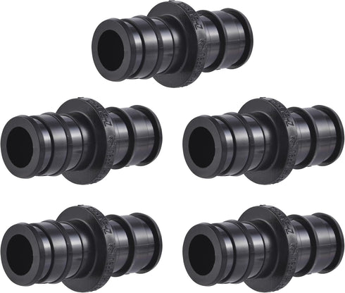 SharkBite 1/2 Inch Poly Expansion Coupling for PEX-A Pipe, Pack of 5, Plastic Plumbing Fittings, Plastic Coupling for PEX-A Tubing, UA008A5...