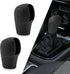 2 PCS Car Shift Knob Cover, Silicone Protective Cover, Gear Lever Anti-Slip Cover, Shifting Head Decor Kit, Automotive Interior, Universal for Mos...