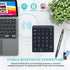 Bluetooth Number Pad for Laptop, Wireless Numeric keypad, 28 Keys Numpad Number Keypad Bluetooth 10 Keys Number Pad for Laptop, MacBook Air/Pro, i...