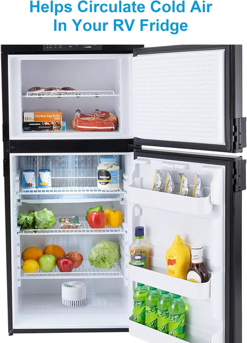 RV Refrigerator Fan, Low Noise, 3000 RPM Motor for Efficient Circulation of Internal RV Fridge Cold Air, Longer Food Preservation Time,Easy On/Off...