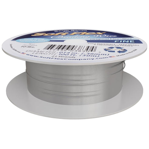Soft Flex 21 Strand Beading Wire - Fine 0.14 Diameter - 100 Feet Design Wire...