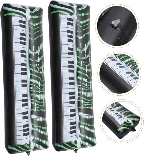 SAFIGLE 2pcs Inflatable Keyboard Musical Instrument Microphone for Kids Inflatable Toys for Kids Instruments for Kids PVC Inflatable Party Props C...