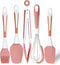 Silicone Kitchen Cooking Utensils Set Heat Resistant, 5 Pcs Silicone Spatula Set for Baking Cooking Mixing, Silicone Cooking Utensils Set for Nons...