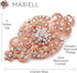 Mariell Vintage Bridal Crystal Brooch Pin, 4" Wide, Rose Gold Wedding Pin, Rhinestone Brooch for Brides and Wedding, Art Deco Fashion Accessory...