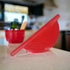 Hand Held Plastic Pot Drainer, Pasta Noodle Veggie Strainer with Handle - Fits up to 9" Pot - Red...