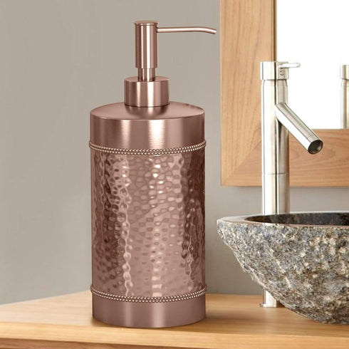nu steel HSC6H Nu steel Hudson Copper Stainless Steel Refillable Liquid Soap Dispenser Pump Bottle for Bathroom Vanity Countertop, Kitchen Sink - ...