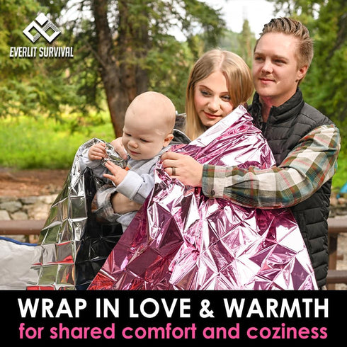 EVERLIT Survival Emergency Mylar Thermal Blanket, Foil Space Blanket Designed for NASA, Body Warmer Blanket for Outdoor, First Aid, Camping Gear, ...