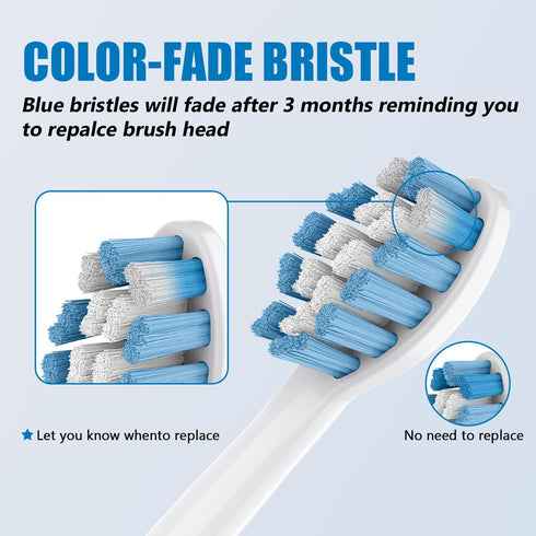 Replacement Toothbrush Heads Compatible with Philips Sonicare Replacement Heads, Sonicare Replacement Brush Head and More Snap-on Handles, 8 Pack...