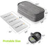 AUVON Canvas Bag Travel Pill Organizer 2 Times a Day, Large AM/PM Weekly Pill Box 7 Day Pill Case with Portable Gray Zipper Cloth Bag for Holding ...