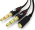 Headphones Y Cable Splitter Adapter 3.5mm Female to 2 Male Premium Gold-Plated Corrosion-Resistant Audio Mic Y Cable for Headset Connecting to PC...