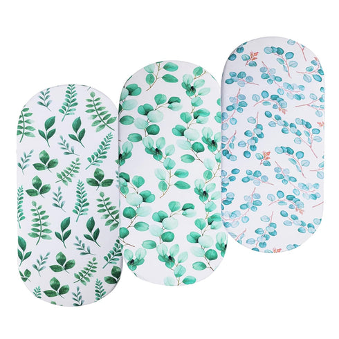 Bassinet Sheets Set 3 Pack for Baby Boy and Girl, Stretchy Jersey Knitted Fitted Sheet, Universal for Oval Rectangle and Hourglass Bassinet Mattre...