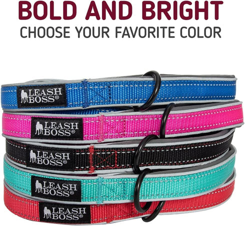 Leashboss 6ft Dog Leash | Ultra Comfort Double-Thick Soft Padded Handle | Reflective Leash for Large Dogs, Medium Dogs | Heavy Duty Leash for Larg...