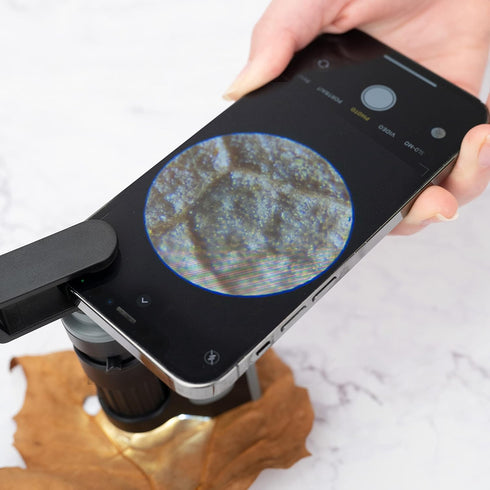 Carson Smartphone Digiscoping Adapter Clip for MicroBrite Plus 60x-120x LED Lighted Pocket Microscope with CarsonCam Phone App Converts into Power...