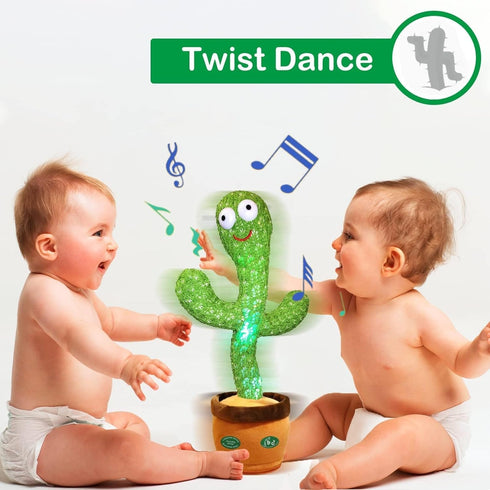 Pbooo Dancing Cactus Mimicking Toy,Talking Repeat Singing Sunny Cactus Toy 120 Pcs Songs for Baby 15S Record Your Sound Sing+Dancing+Recording+LED...