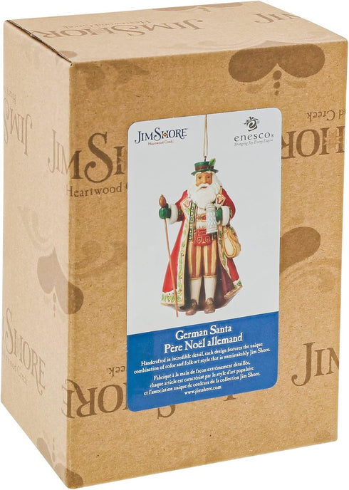 Enesco Jim Shore Heartwood Creek German Santa Hanging Ornament, 4.75 Inch, Multicolor...