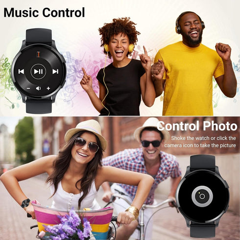 Smart Watches for Women Men (Call Receive/Dial), 1.5" Smartwatch with Call/Text/Heart Rate/Sleep/Calories Counter Game, IP68 Waterproof Fitness Tr...