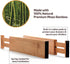 Large Kitchen Drawer Organizer - Expandable Bamboo Drawer Dividers (17" - 21.5") - Adjustable Separators for Kitchen, Clothes, Dresser, Bedroom, B...
