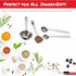 Amco Stainless Steel Measuring Spoons Set, 4-Piece - Stackable, Ergonomic Handles, Easy-to-Read Engraved Measurements, Well-Rounded Design for Liq...