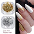 Holographic Gold Silver Nail Foil Glitter Flakes 3D Sparkly Aluminum Foil Flake Mirror Powder Nail Art Supplies Irregular Foil Glitter Chip Nail D...