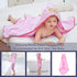 MICHLEY Animal Face Hooded Baby Towel Cotton Bathrobe for Boys Girls 0-6 Year Light Pink...
