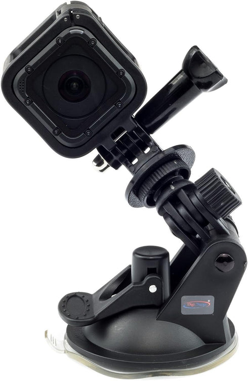 DigiCharge Suction Cup Action Camera Car Mount Holder for GoPro Hero12 Hero11 Hero10 Max Hero9 Hero8 / DJI Osmo Action 3 / HERO 12 11 Mini 10 9 8 ...