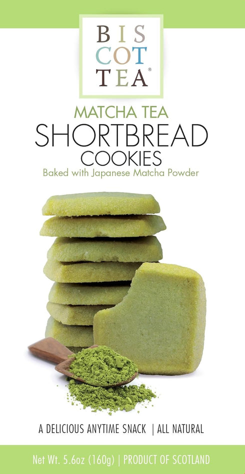 BISCOTTEA Matcha Green Tea Shortbread Cookies (8 Cookies)...