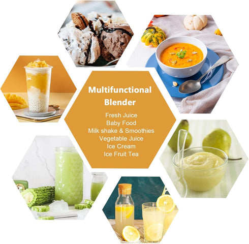 Portable Blender: 6-Blade 14 Oz blender, Ideal for Smoothies & Shakes On-the-Go. USB Rechargeable, Perfect for Sports, Camping, Fitness. Versatile...