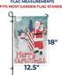 Double Sided Garden Flag - Merry Christmas USA - 12.5" x 18", Patriotic Snowman and Santa Christmas Holiday Decor, Outdoor Winter Decorative Seaso...