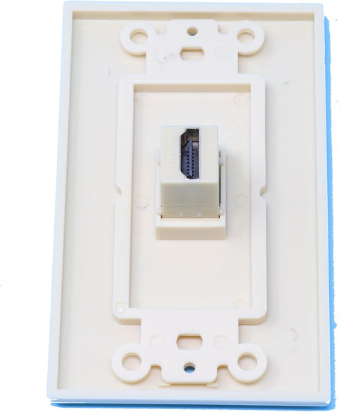 RiteAV 1 HDMI Port Female-Female Wall Plate Decorative Ivory...