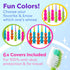 Kids Toothbrush 6 Pack - Soft Contoured Bristles - Child Sized Brush Heads (3-10 Year Old) - Suction Cup for Fun & Easy Storage - Girl & Boy Set (...