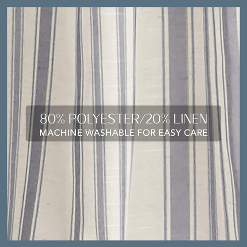 Elrene Home Fashions Hampton Stripe Sheer Window Curtain, 52" x 84" (1 Panel), Grey...