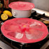 Charles Viancin - Hibiscus Silicone Lid for Food Storage and Cooking - 8''/20cm - Airtight Seal on Any Smooth Rim Surface - BPA-Free - Oven, Micro...