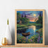Natuyalo Paint by Numbers for Adults Beginner, Moonlight Landscape Acrylic Easy Paint by Numbers Kits Riverside House Craft Kits for Adults Suitab...