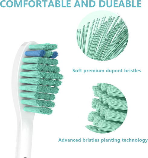 Replacement Toothbrush Heads Compatible with Philips Sonicare Screw-on E-Series, Xtreme, CleanCare Electric Toothbrush, Sonicare Replacement Heads...