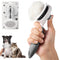 pet brush, pet brush for cats and dogs, removes loose undercoat and smoothes hair, stainless steel needles, self-cleaning button upgraded version,...