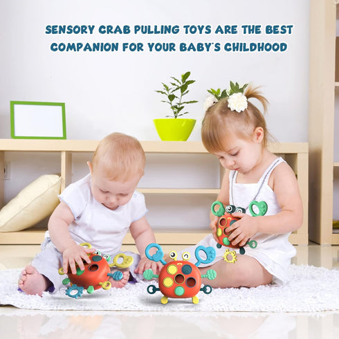 Baby Montessori Toys for 18 Months, Sensory Toys for Toddlers, Airplane Travel Essential for 1 2 Year Old Birthday Gifts Pull String Activity Moto...