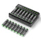 HiQuick Rechargeable AAA Batteries with 8 Bay Battery Charger,1.2V 1100Mah Low Self-Discharge Ni-MH AAA Batteries 16 Pack with Battery Charger for...