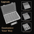 QUEFE 1 Pack 36 Grids Clear Plastic Organizer Storage Box Container, Craft Storage with Adjustable Dividers for Beads, Art DIY, Crafts, Jewelry, F...