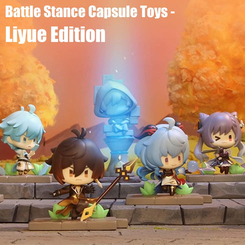 KOOLIYA Genshin Impact Figure - Battle Stance Liyue Edition - 6 Designs, Capsule Toy Ornaments Best Gift Collection for Anime Game Fans (6 Designs...
