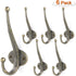 Sturdy Dual Coat Hooks Modern Iron Wall Mounted Hook for Entryway Kitchen Home Office Garage Organizer Storage, with 17mm Screws, Brushed Antique ...