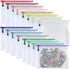 Oaimyy-16Pcs, Mesh Zipper Pouch Document Folders Bag & Plastic Zip File Folders for School Office Supplies, Travel,Puzzles Games Organizing Storag...