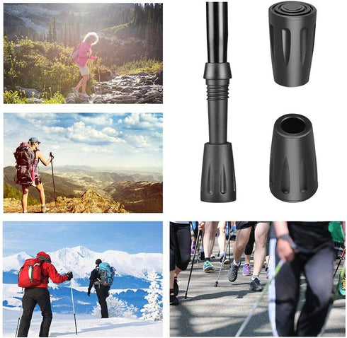 Hiking Pole Replacement Tips 16 Pack Rubber Tips for Walking Sticks Tips Trekking Pole Tips Trekking Stick End Protectors...