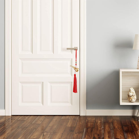 Hanging Decoration Good Luck Wu Lou Gourd,with Tassel for Housewarming Statue Charm Amulet Home Decor,3.18 inch Tall,Full Brass, Hu Lu Bring You W...