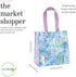 Lilly Pulitzer Purple/Blue Market Shopper Bag, Reusable Grocery Tote with Comfortable Shoulder Straps, Shell of a Party...