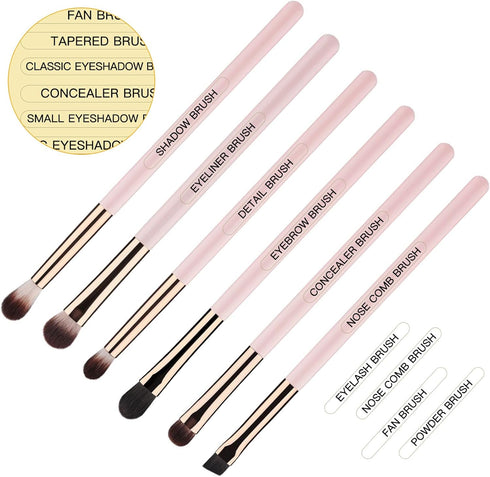 210 PCS Makeup Brush Label Stickers,Waterproof Brush Name Labels,Self-adhesive Foundation Brushes Labels for Beauty Salon and Personal Use(Clear,1...