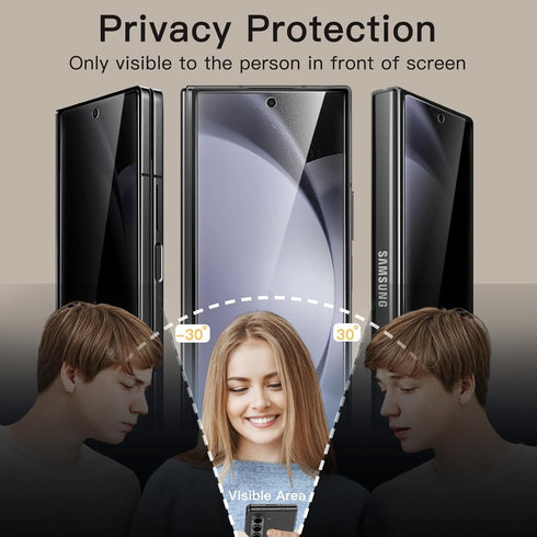 JETech Front Privacy Screen Protector for Samsung Galaxy Z Fold 6, Anti-Spy Tempered Glass Film with Easy Installation Tool, Case-Friendly, 2-Pack...